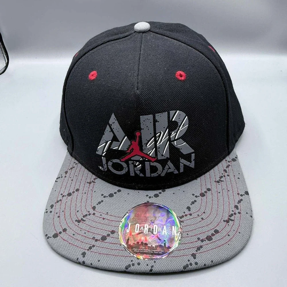 Air Jordan Flight Hat Men Black Gray Jumpman‎ Snap Back Cap